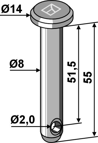 IHOF Splintbolzen Ø8x55