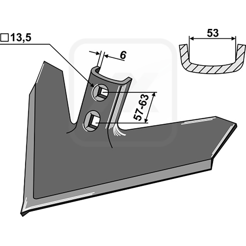 Landwirtschaft Bodenbearbeitung Grubber Schare & Leitbleche Gänsefussschar 355 x 6 John Deere|Case IH