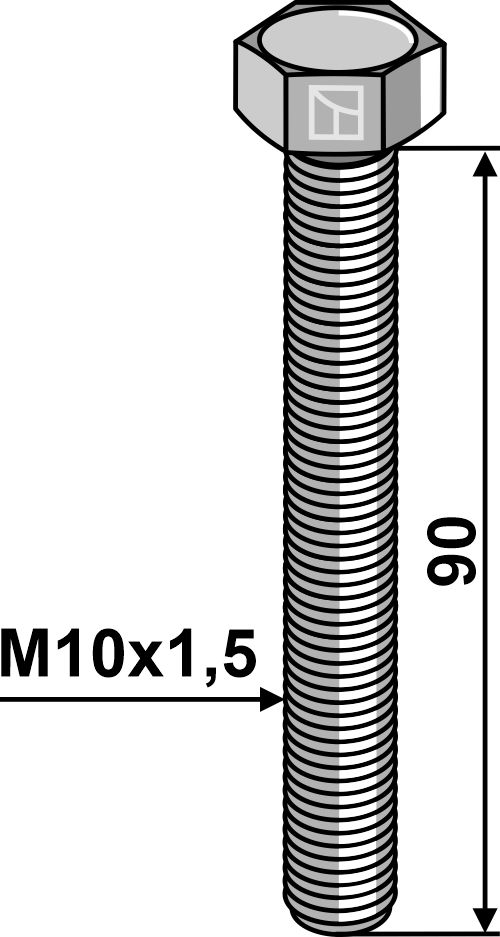 IHOF Sechskantschraube M10x1,5x90 ohne Mutter