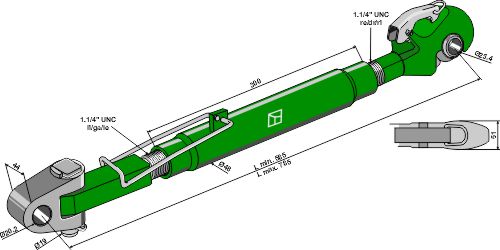 IHOF Oberlenker kpl. 1.1/4''UNC
