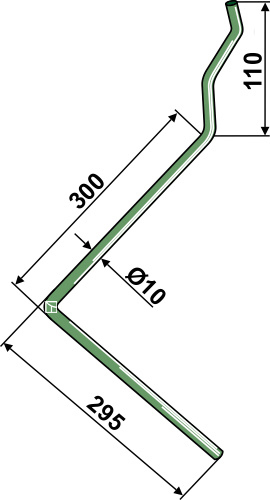 IHOF Striegelzinken Ø10mm, rechts