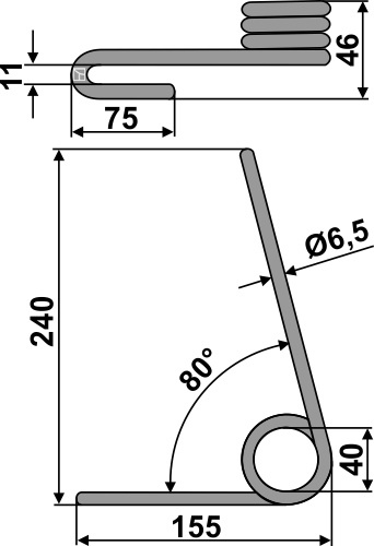 IHOF Striegelzinken Ø6,5mm