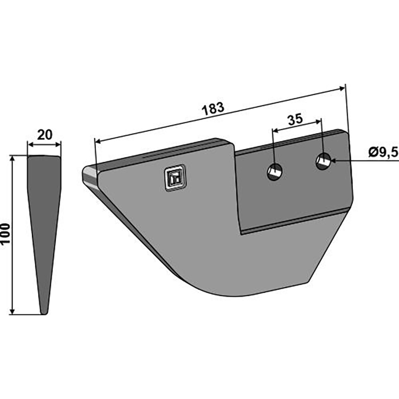 Landwirtschaft Bodenbearbeitung Grubber Schare & Leitbleche Scharspitze für Gülle-Injektor Bomech