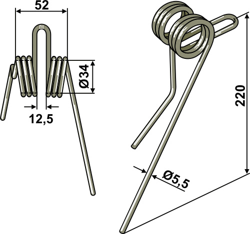 IHOF Striegelzinken Ø5,5mm