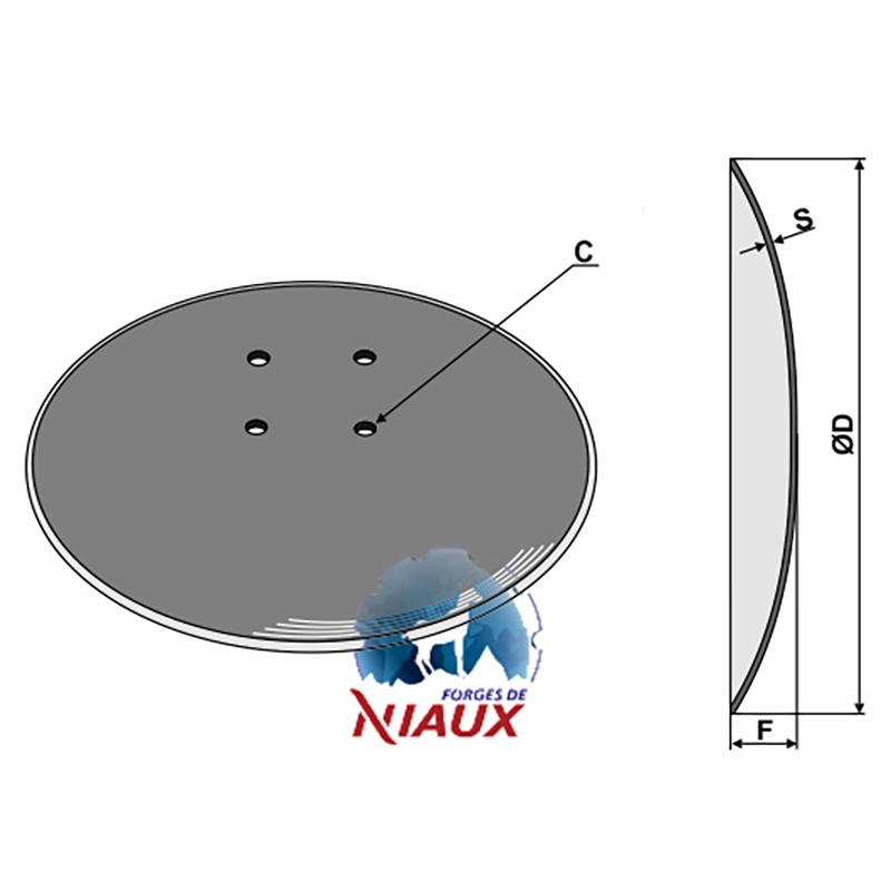 Landwirtschaft Bodenbearbeitung Scheibeneggen Scheibe glatt Niaux
