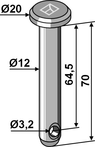 IHOF Splintbolzen Ø12x70