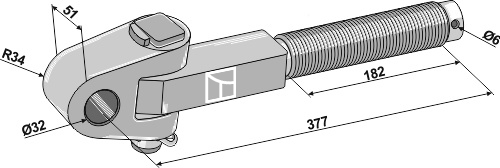 IHOF Gelenkkopf  1.1/2'' rechts