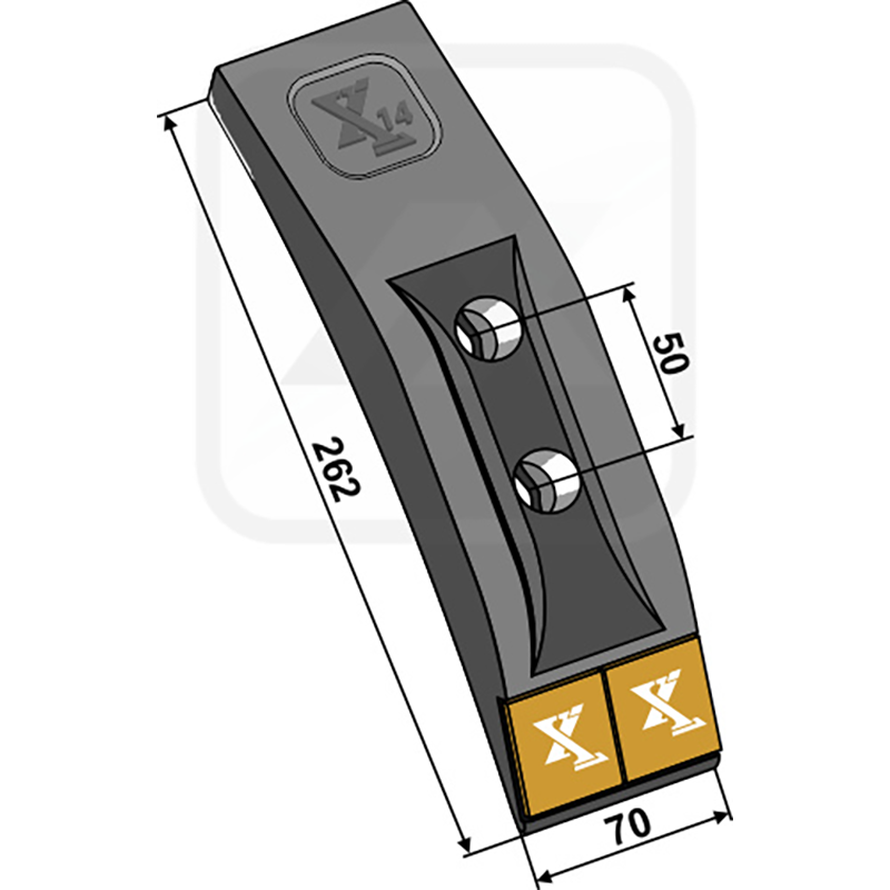 Landwirtschaft Bodenbearbeitung Grubber Schare & Leitbleche Scharspitze - Hartmetall Grégoire Besson|Quivogne