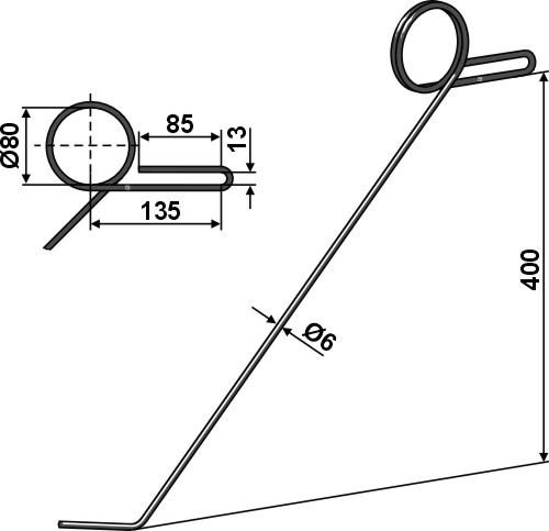 IHOF Torsionstriegelzinken - links