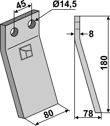 IHOF Rotorzinken 180x80mm