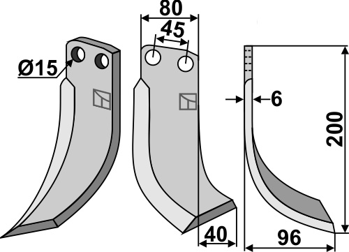 IHOF Fräsmesser 200x80mm, rechts