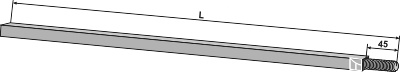 IHOF Vierkantwelle 26x26 - 2050 - M24x2