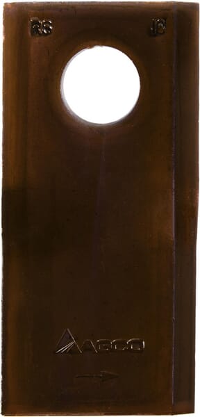 Mähmesser links 100x47x4 mm, Bohrung Ø 18,50 mm, geeignet für Lely (4122019950) von Agco