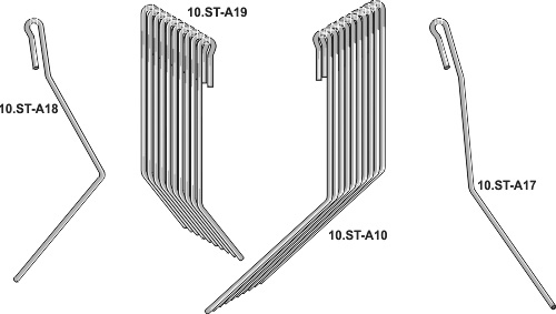 IHOF Striegelzinken - Satz - Exaktstriegel III