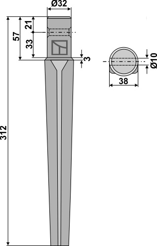 IHOF Kreiseleggenzinken 312mm