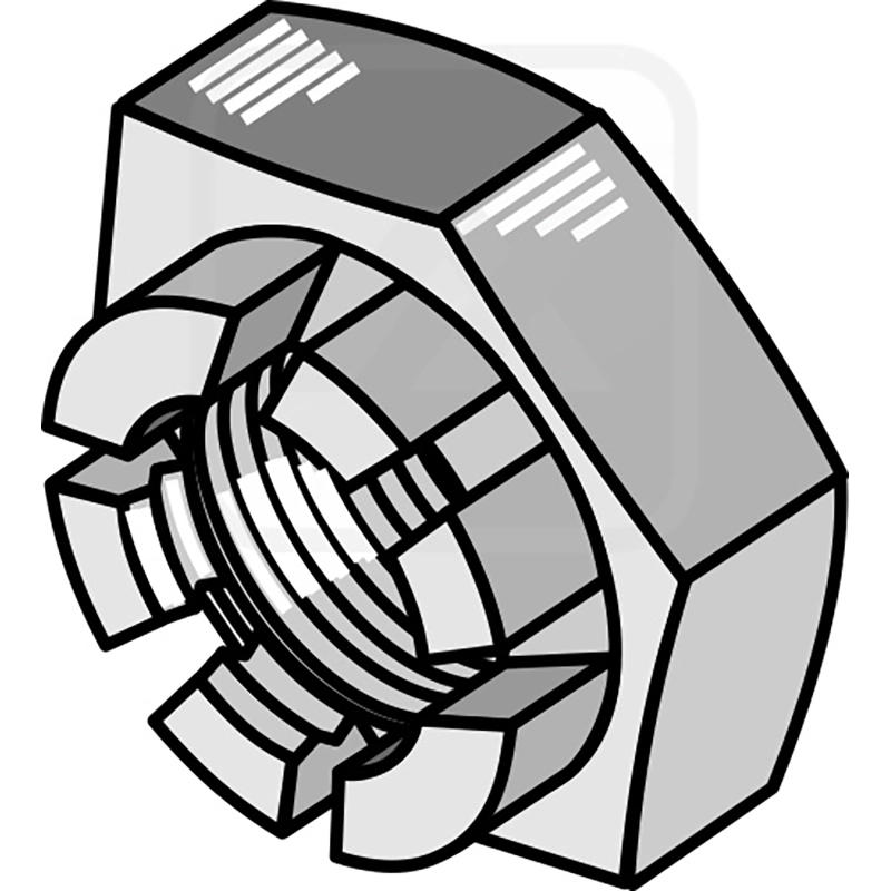 Landwirtschaft Bodenbearbeitung Scheibeneggen Zubehör Kronenmutter - M27x1,5