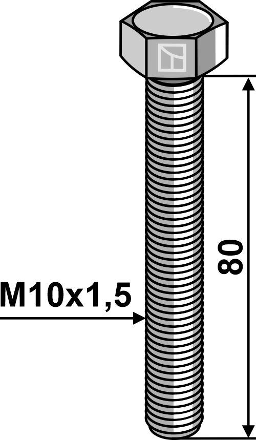 IHOF Sechskantschraube M10x1,5x80 ohne Mutter