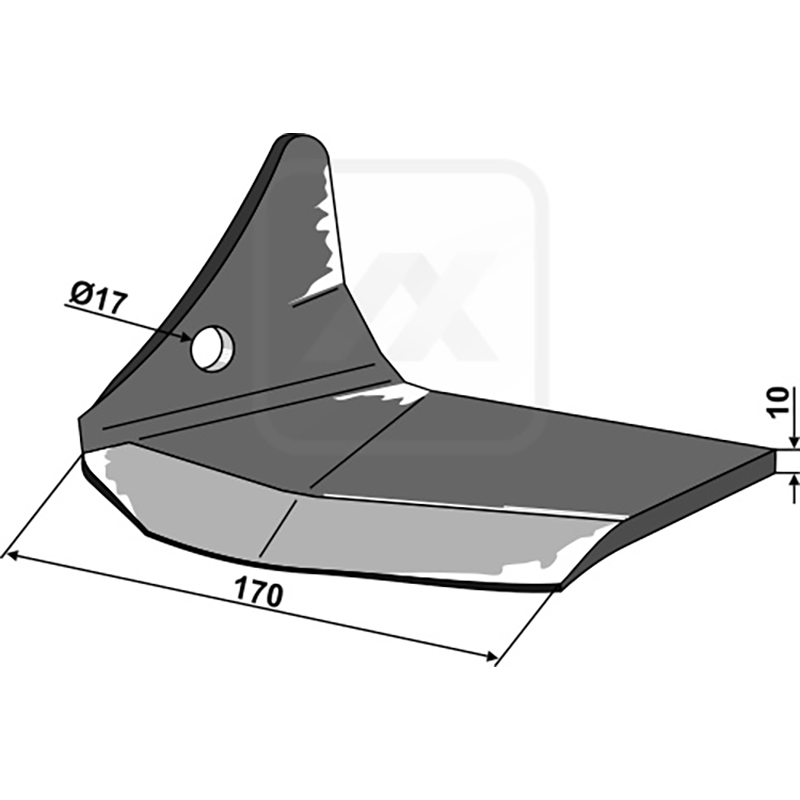 Landwirtschaft Bodenbearbeitung Grubber Schare & Leitbleche Flügelschar - links Pöttinger