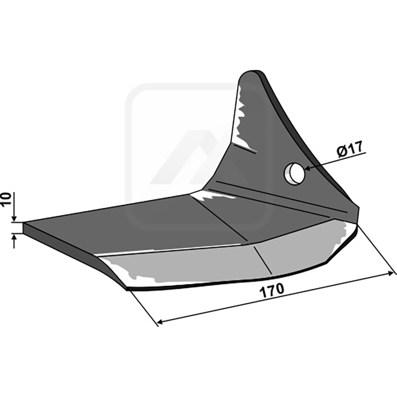 Landwirtschaft Bodenbearbeitung Grubber Schare & Leitbleche Flügelschar - rechts Pöttinger