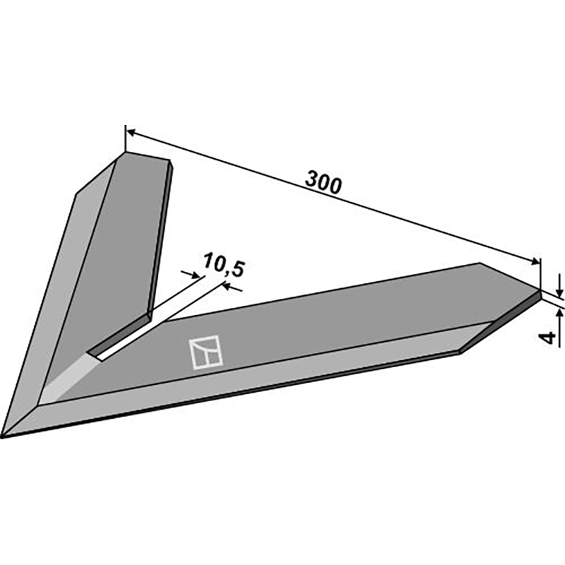 Landwirtschaft Bodenbearbeitung Grubber Schare & Leitbleche Hackschar 300mm Steketee