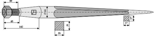 IHOF Frontladerzinken 810mm