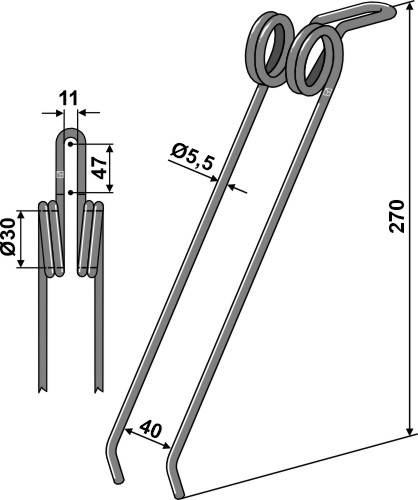 IHOF Hackstriegelzinken  Ø5mm