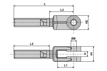 IHOF Hubstangengabel M30x3,5