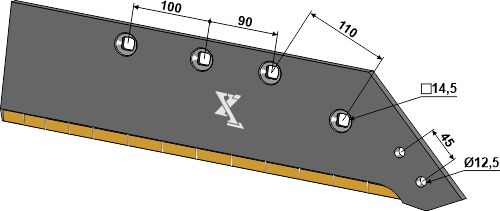 IHOF Wechselspitzenschar - 18'' - rechts - Hartmetall