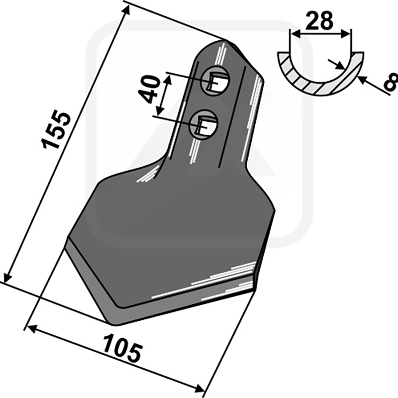 Landwirtschaft Bodenbearbeitung Grubber Schare & Leitbleche Schar Kongskilde