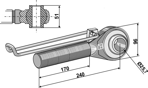 IHOF Spindel M42x3 - 170