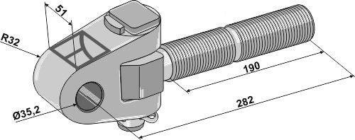 IHOF Gelenkkopf M36x3