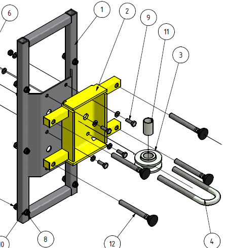 U-Bügel Zugmaulhalterung
