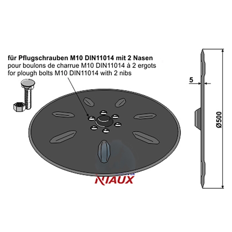 Landwirtschaft Bodenbearbeitung Scheibeneggen Sechscheibe glatt Vogel & Noot|Niaux