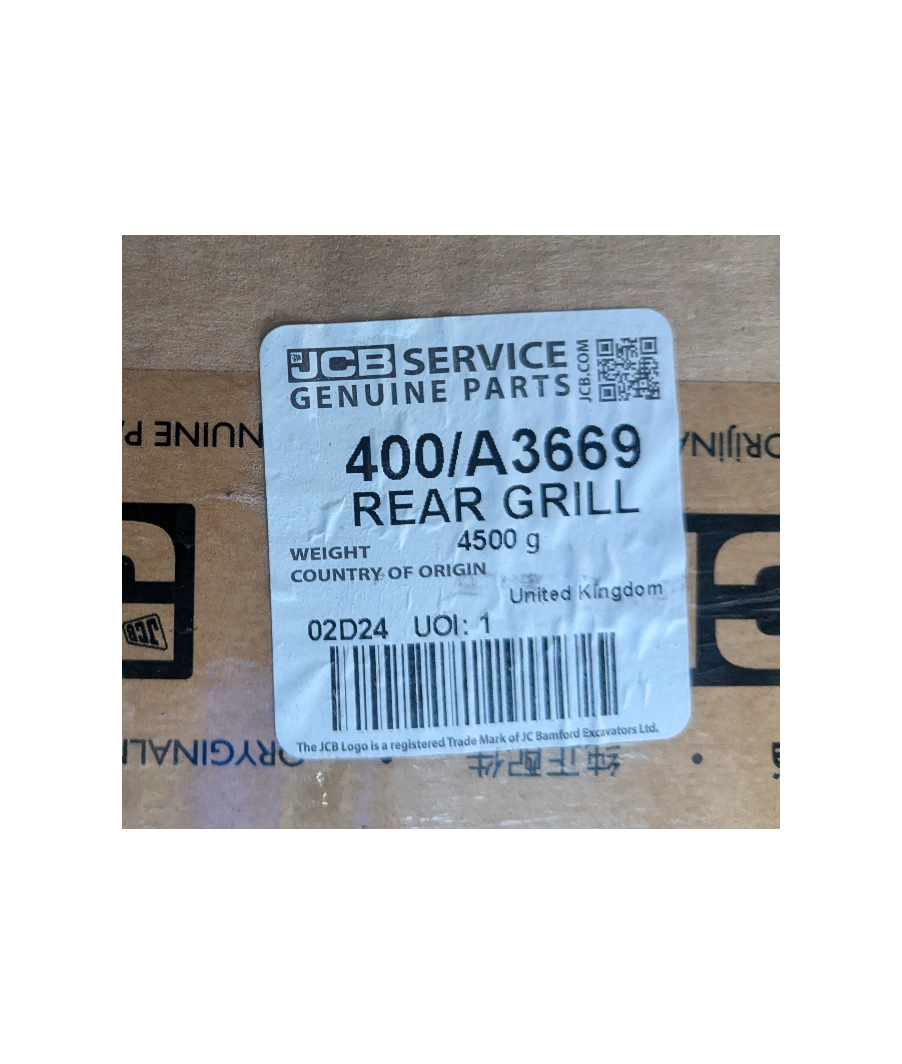Kühlergrill JCB