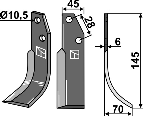 IHOF Fräsmesser 145x45mm, rechts
