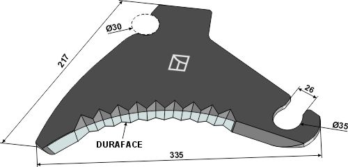 IHOF Rundballenmesser 335mm - DURAFACE