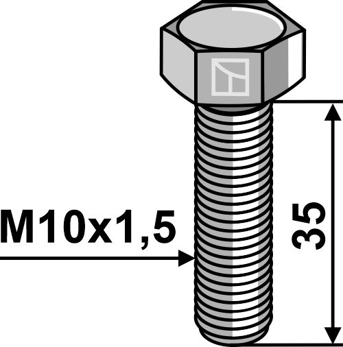 IHOF Sechskantschraube M10x1,5x35 ohne Mutter