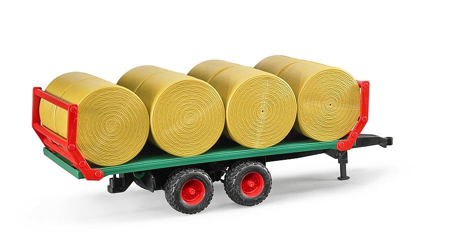 BRUDER BALLENTRANSPORTANHÄNGER MIT BALLEN BRUDER BALLENTRANSPORTANHÄNGER MIT BALLEN