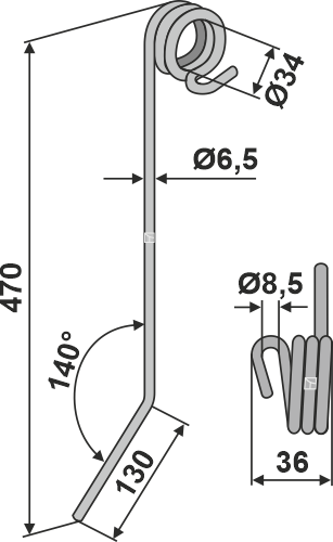 IHOF Striegelzinken Ø6,5mm