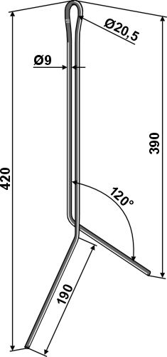 IHOF Striegelzinken Ø9mm