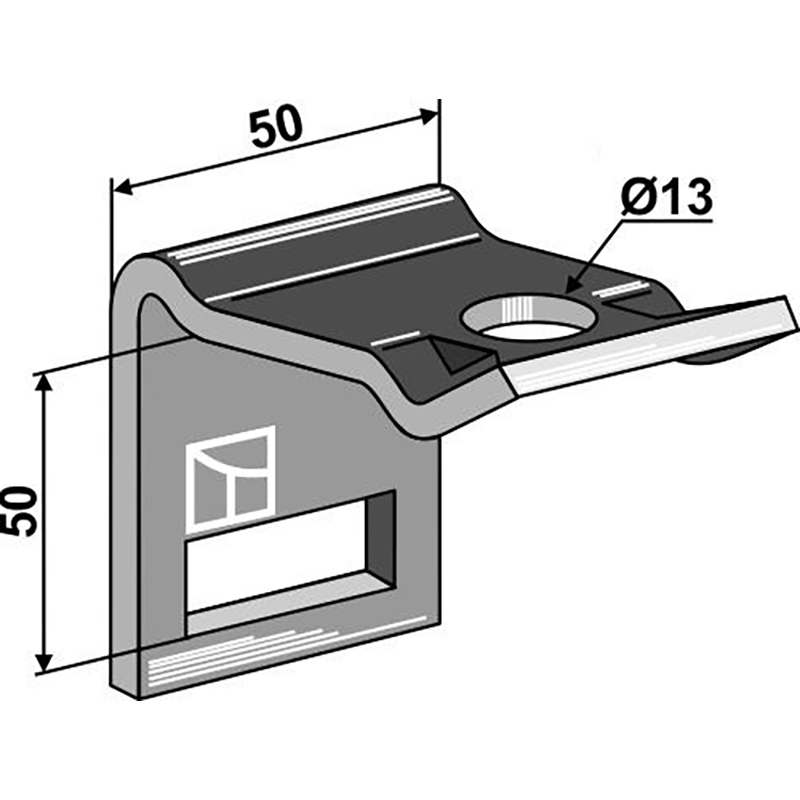 Landwirtschaft Bodenbearbeitung Grubber Schare & Leitbleche Halter für Zinken 32 x 10