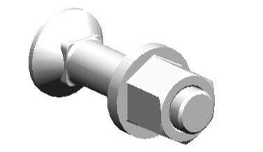 Hexagon head bolt with nut M12x1.25x55-12.9-MUH-BK55