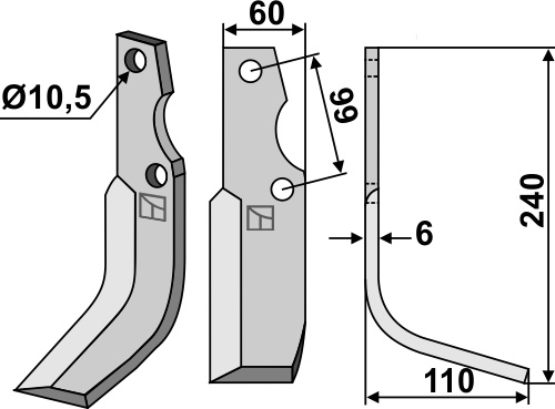 IHOF Fräsmesser 240x60mm, rechts