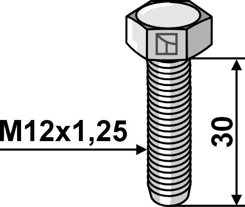 IHOF Schraube M12x1,25 - Verzinkt - 10.9