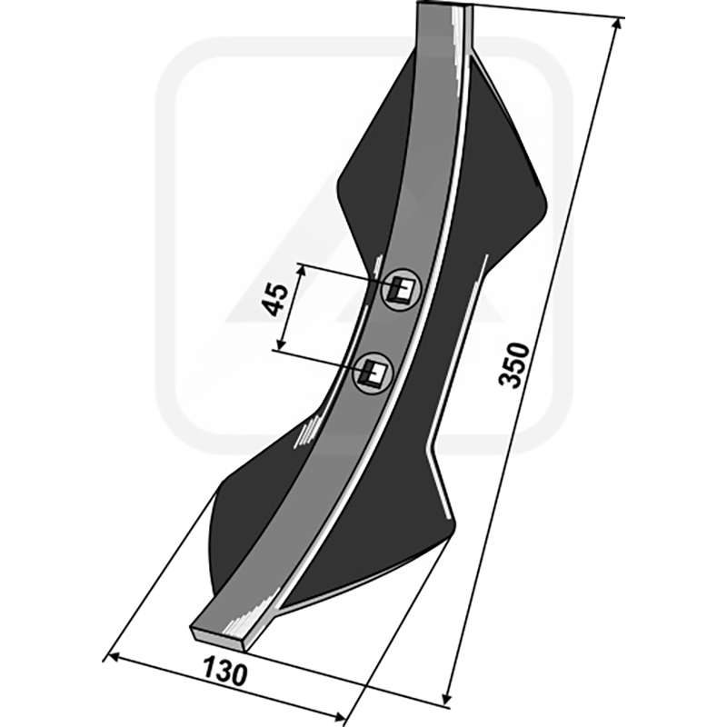 Landwirtschaft Bodenbearbeitung Grubber Schare & Leitbleche Schar für System Kongskilde Kongskilde