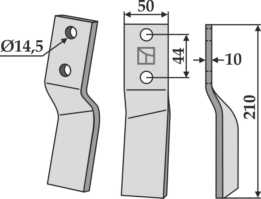 IHOF Rotorzinken 210x50mm, rechts
