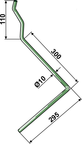 IHOF Striegelzinken Ø10mm, links