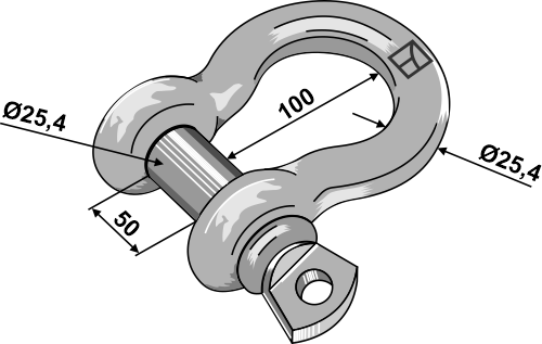 IHOF Schäkel 25,4mm verzinkt