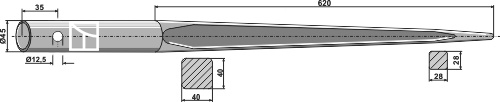 IHOF Frontladerzinken 1400mm