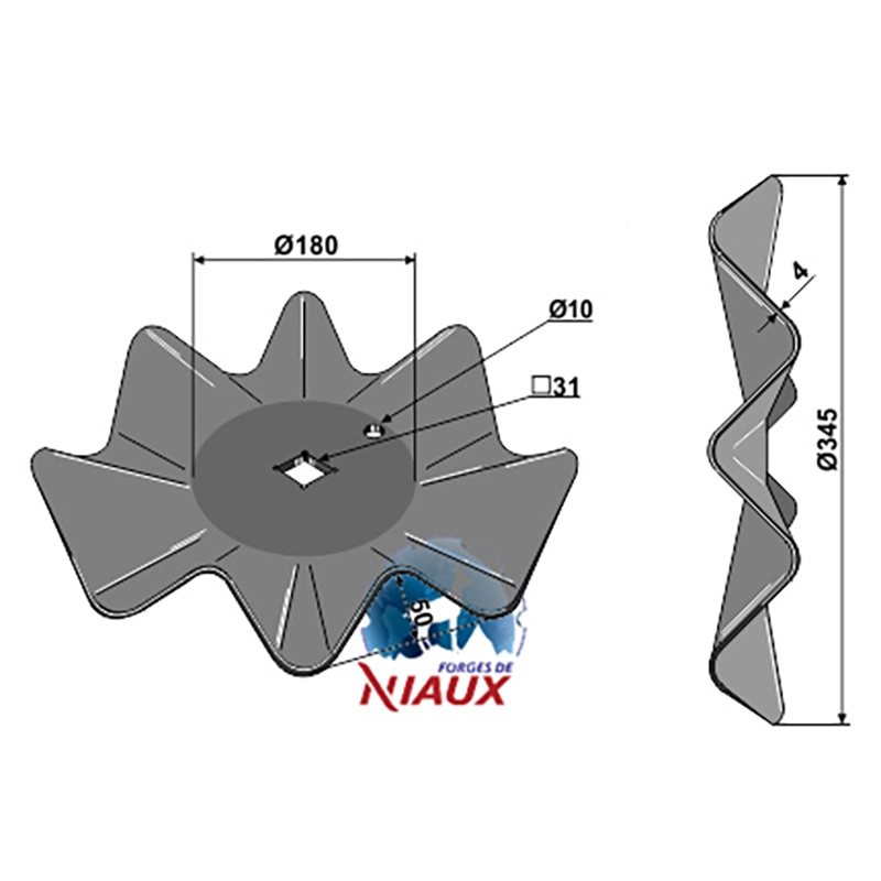 Landwirtschaft Bodenbearbeitung Scheibeneggen Scheibe gewellt Kongskilde